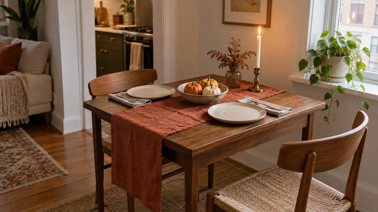 small dining room table fall decor ideas