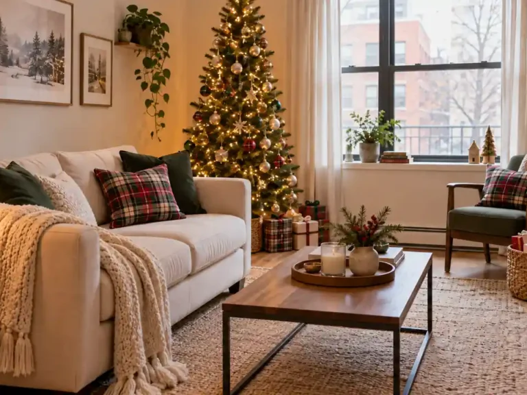 Christmas living room ideas for small apartments