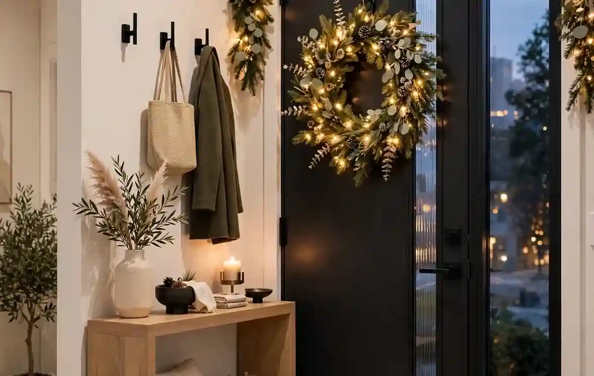 Christmas Entryway Ideas for Small Apartments