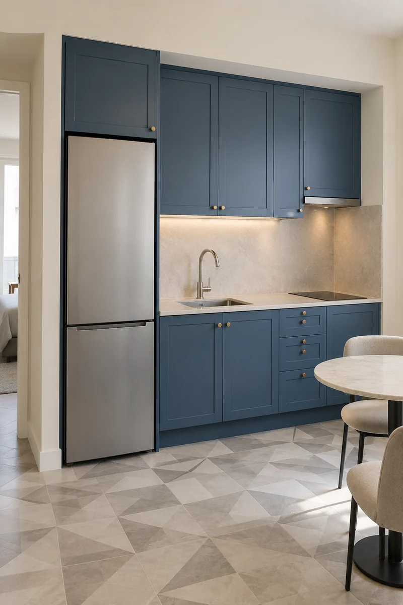 Blue Cabinet Niche