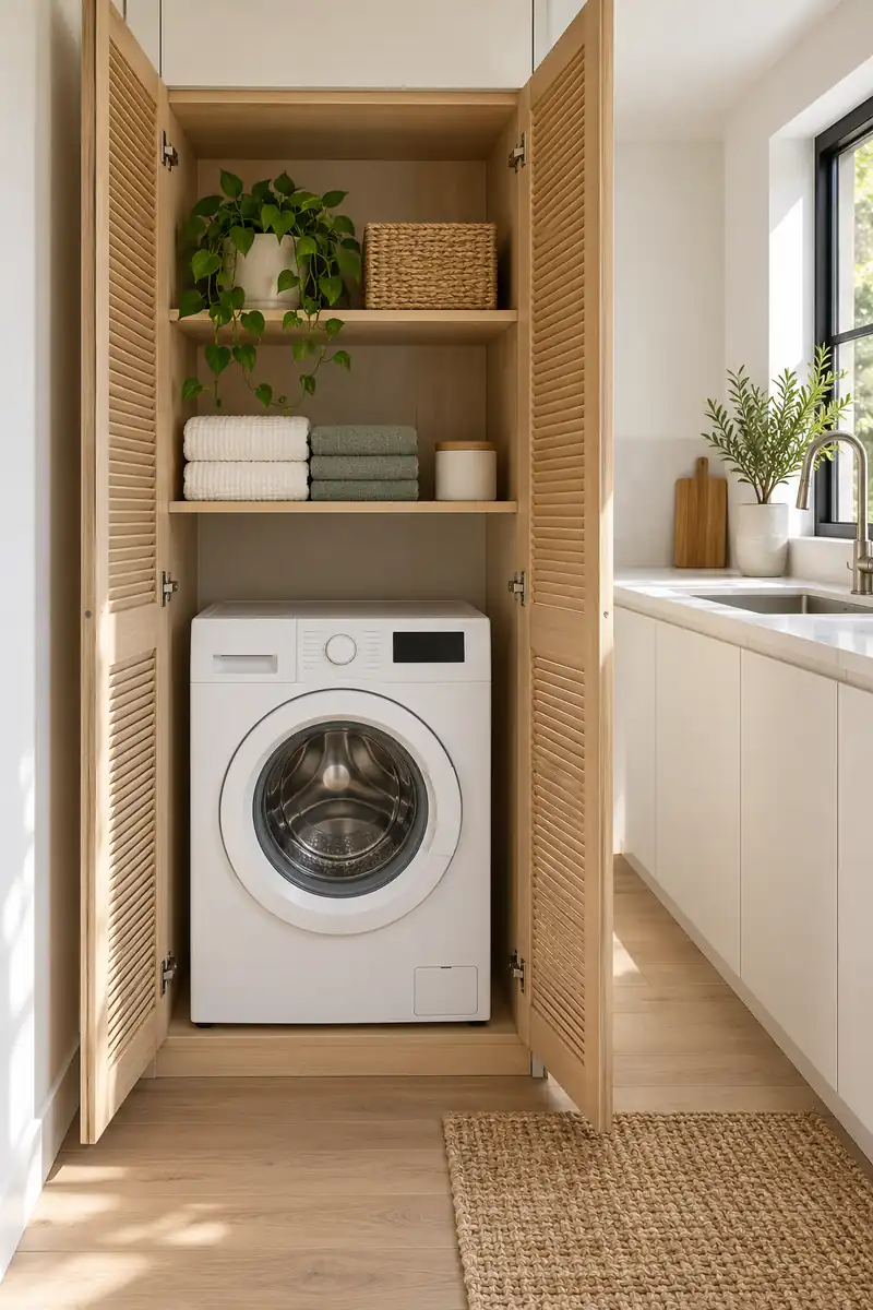 Closed Laundry Cupboard