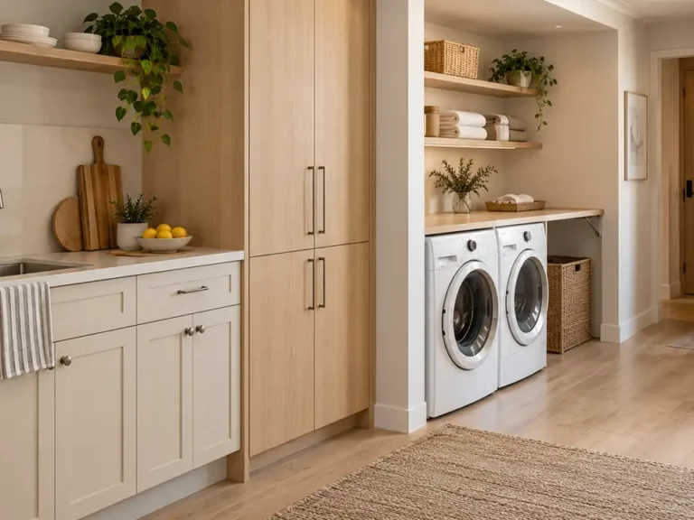 studio apartment kitchen laundry