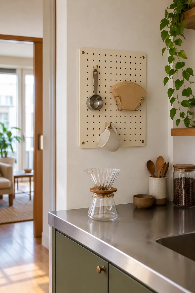 Pegboard Coffee Corner