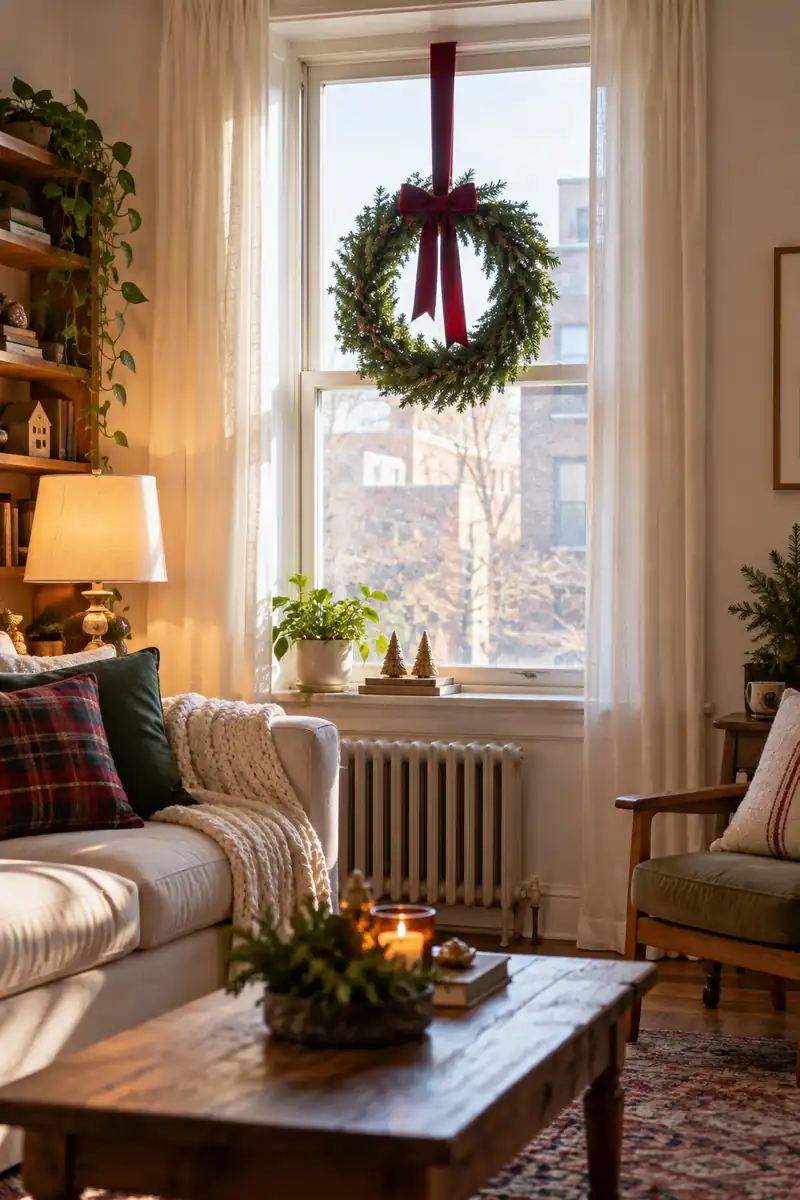 Window Wreath Display
