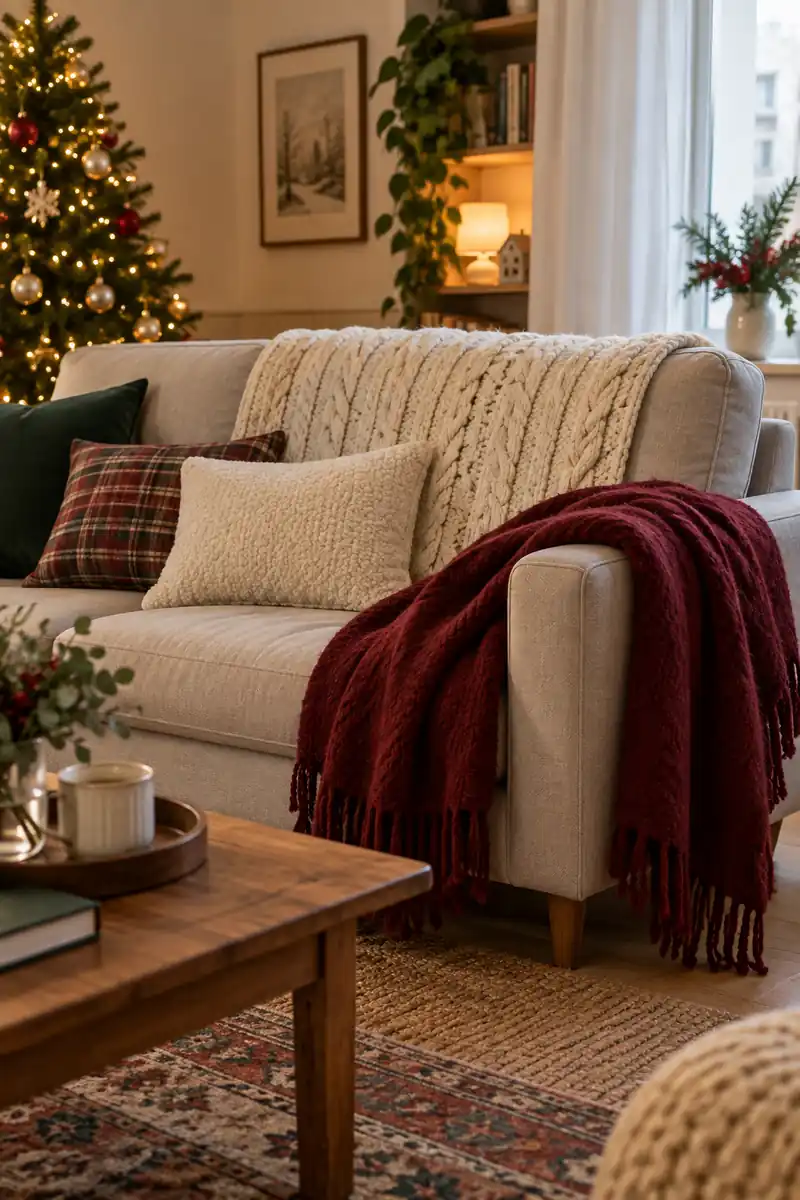 Layered Christmas Throws