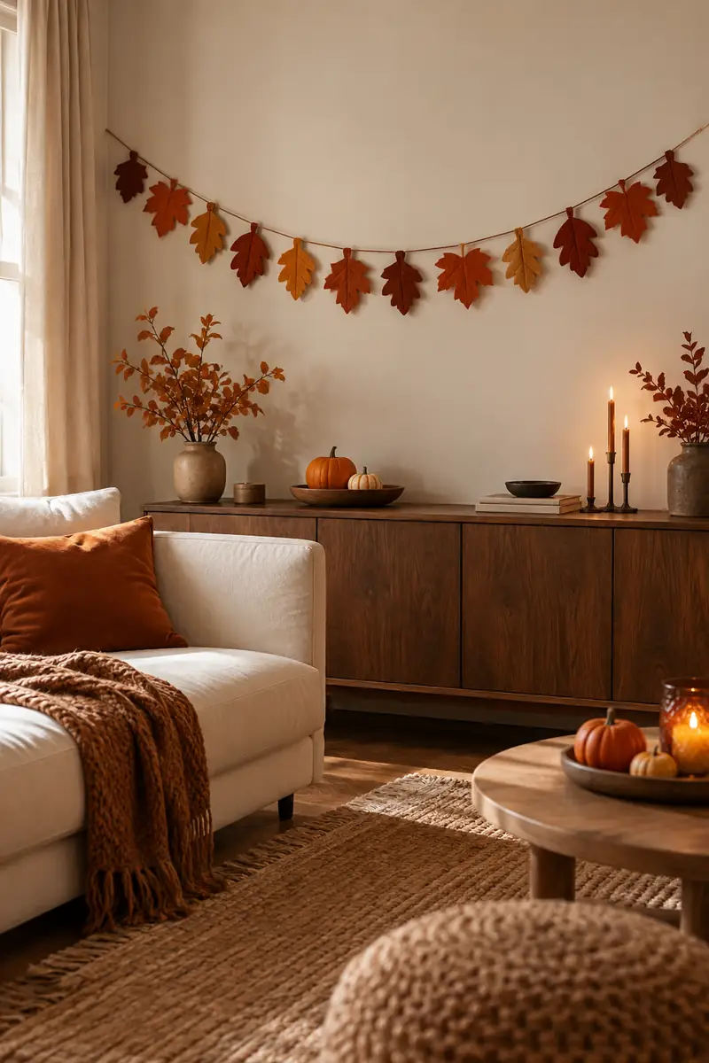 Felt Leaf Garland