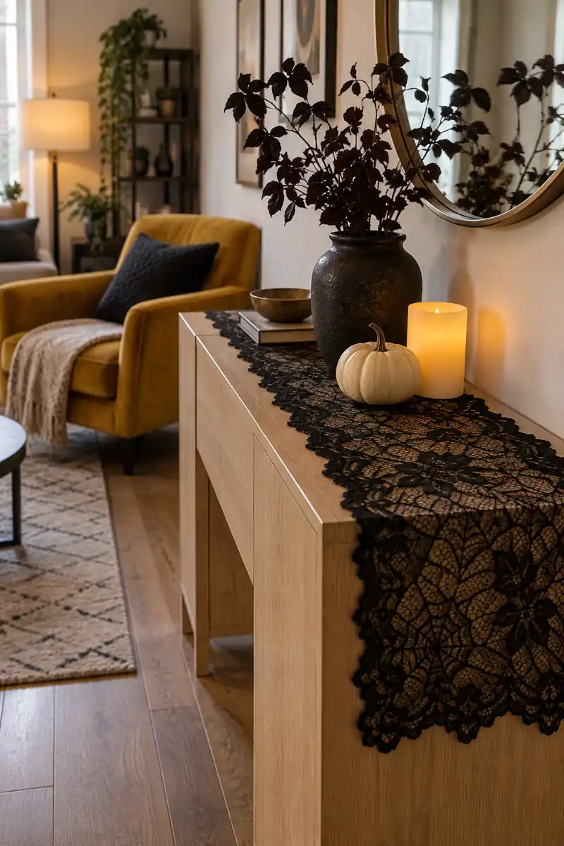 Black Lace Runner