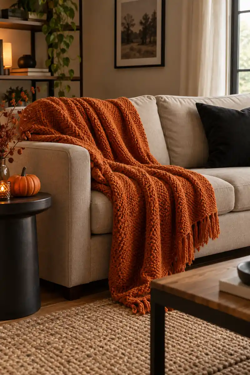 Orange Throw Layer