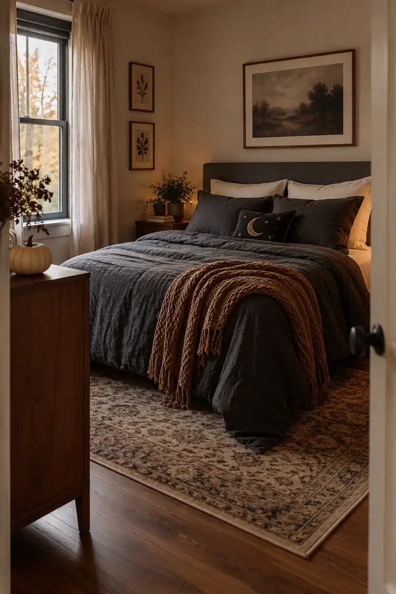 Charcoal Linen Bedscape