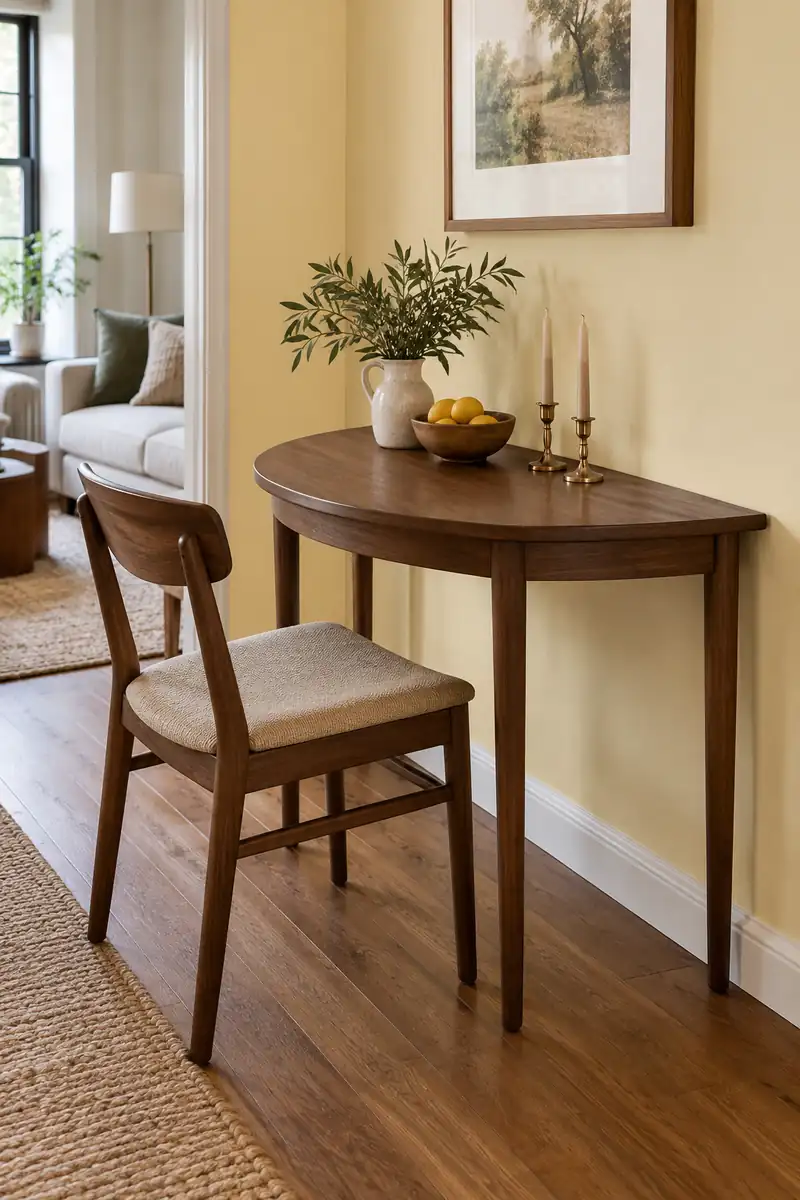 Wall Hugging Half Table